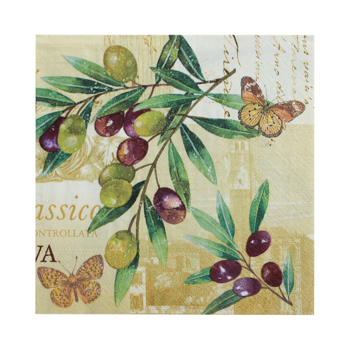 Decoupage Napkin 12"X12"-Olive Orchard