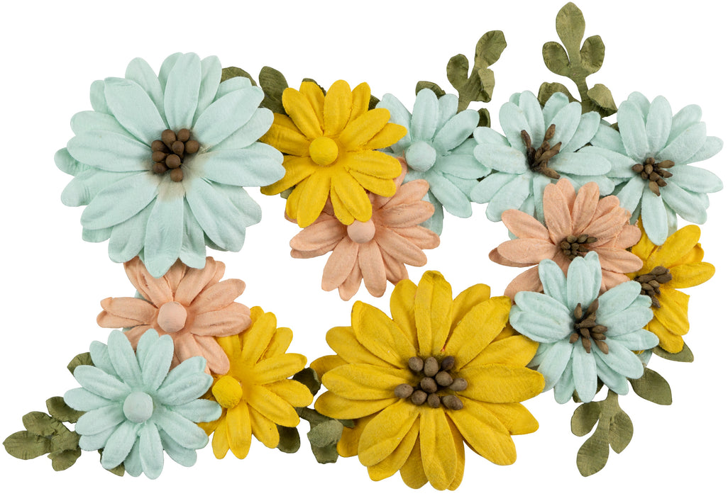 Fairy Garden Paper Flowers 5/Pkg Purple Passion