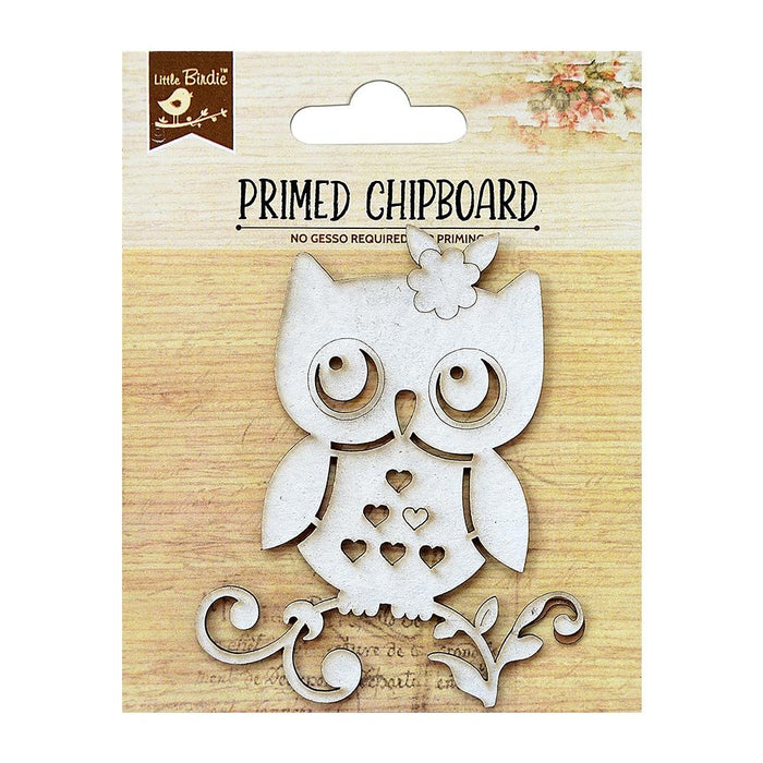Laser Cut Primed Chipboard 1/Pkg-Owl