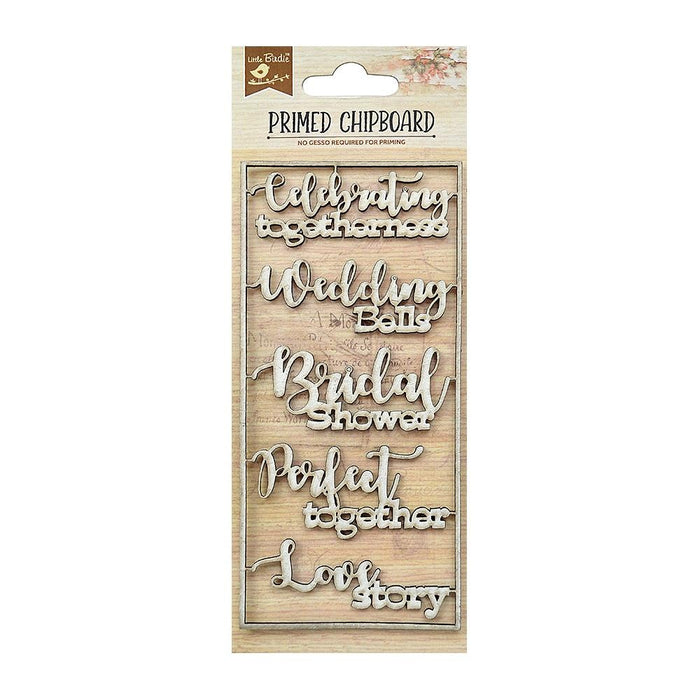 Laser Cut Primed Chipboard 1/Pkg Wedding Bells