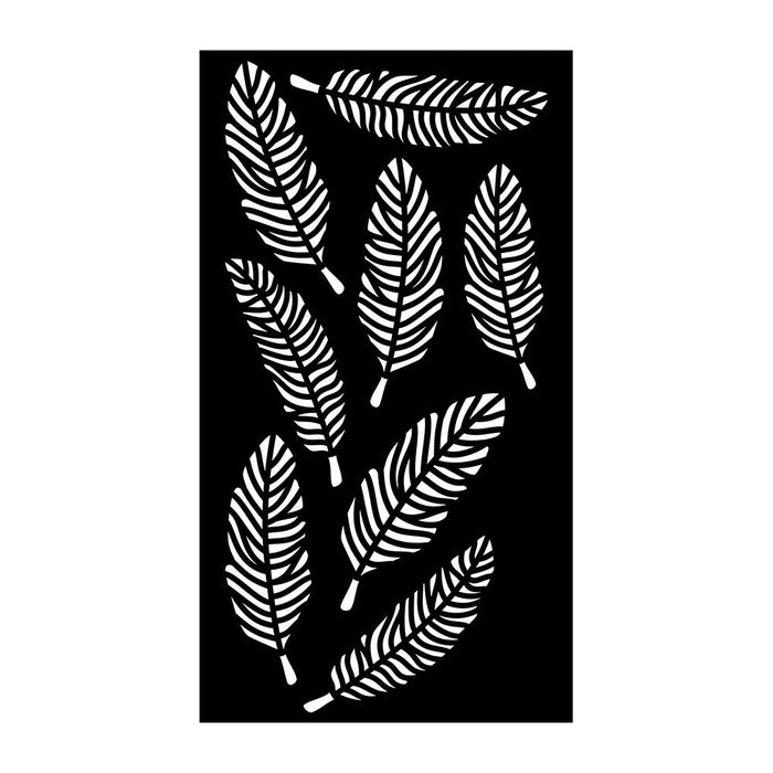 Reusable Stencil 4"X7"-Feathers
