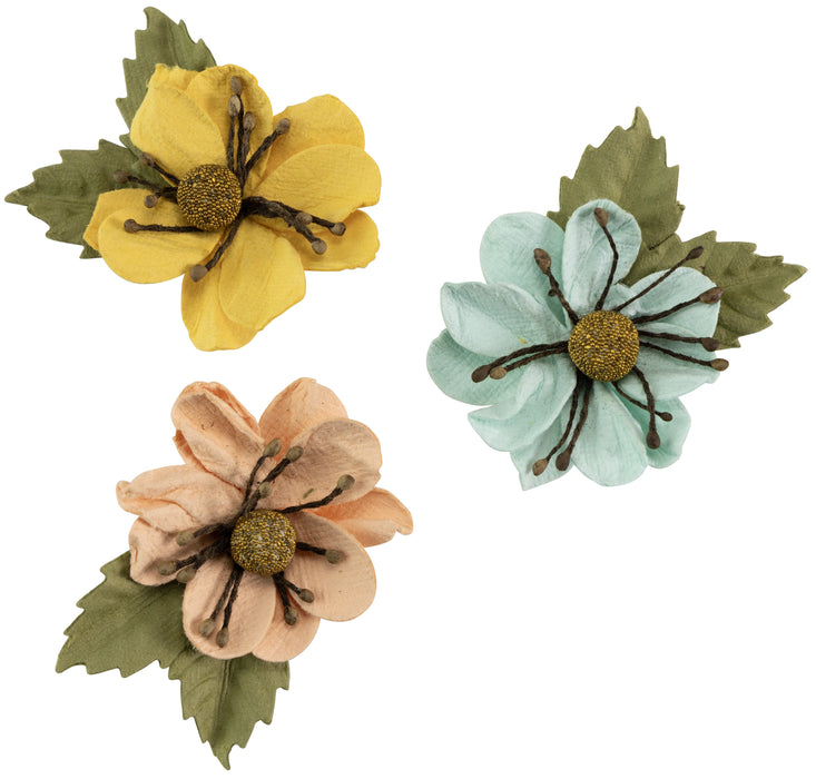 Wendy Paper Flowers 9/Pkg Sunshine And Lemonade