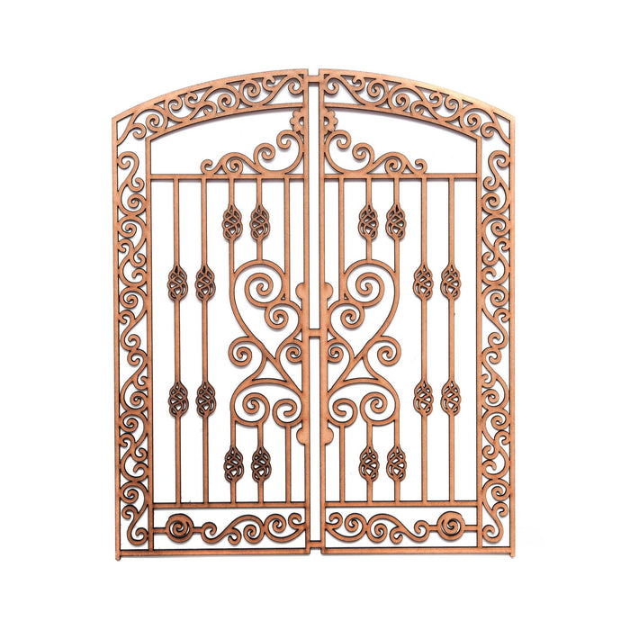 Ornate Unfinished MDF Gate, 6.5 inches x 8 inches