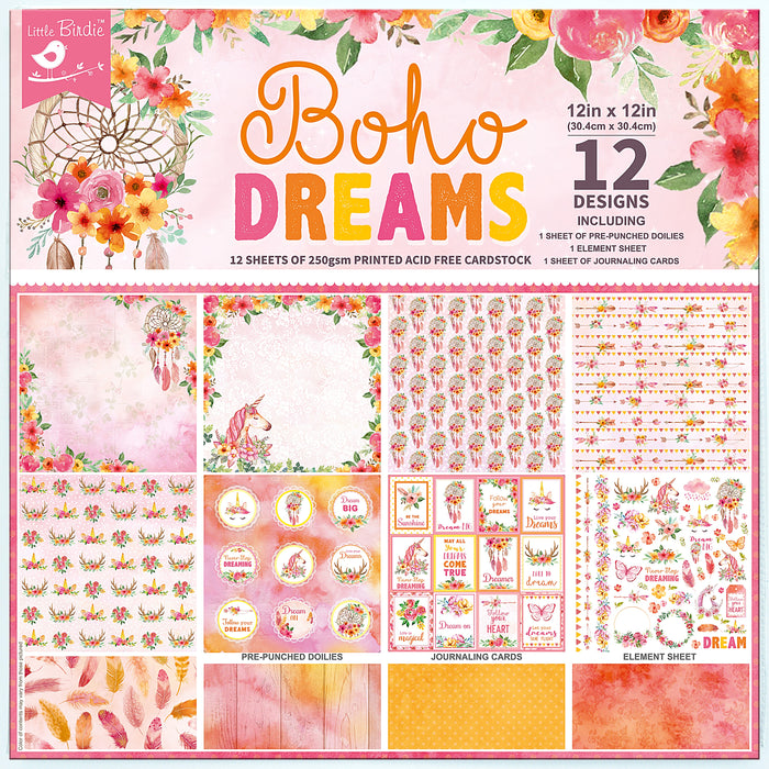 12" x 12" Printed Paper Pads from Little Birdie