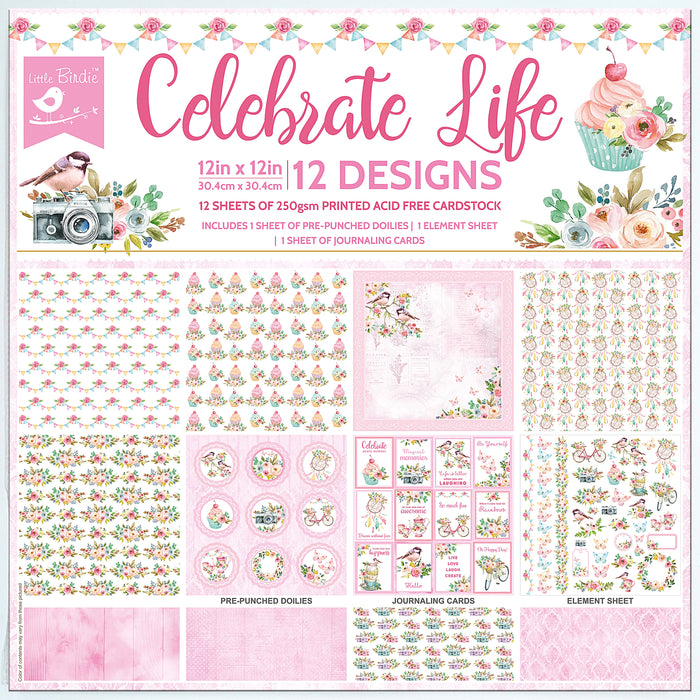 12" x 12" Printed Paper Pads from Little Birdie