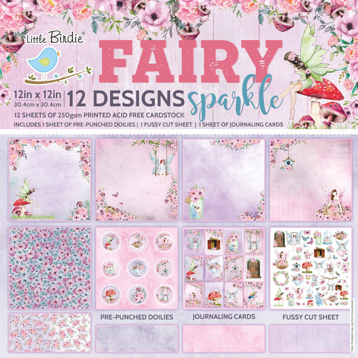 12" x 12" Printed Paper Pads from Little Birdie