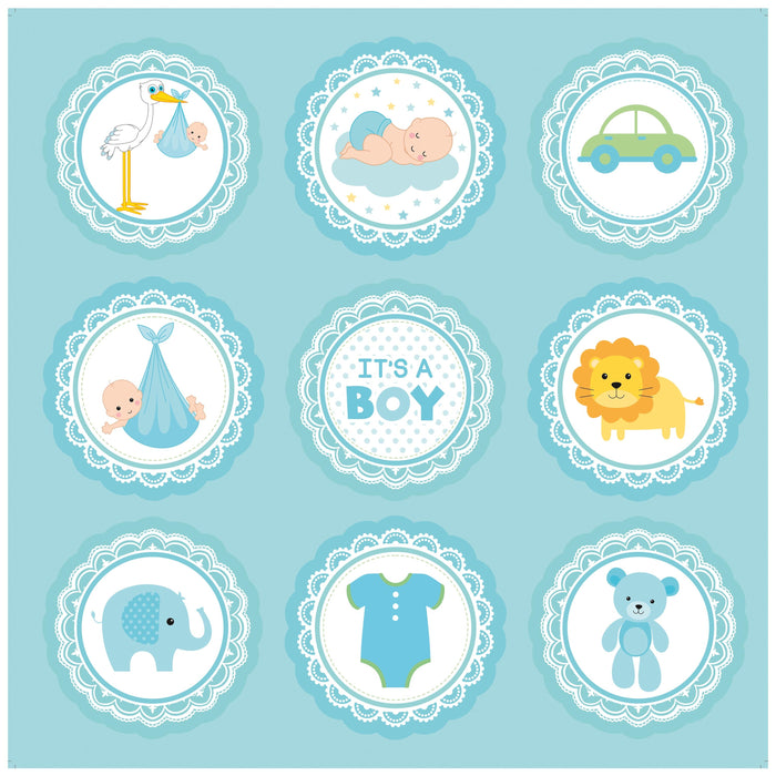Little Miracle Cardstock Pack 12"X12" 12/Pkg Baby Boy