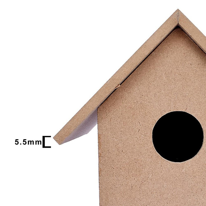 MDF Base Bird House 5.5"X7" 1/Pkg Bird House