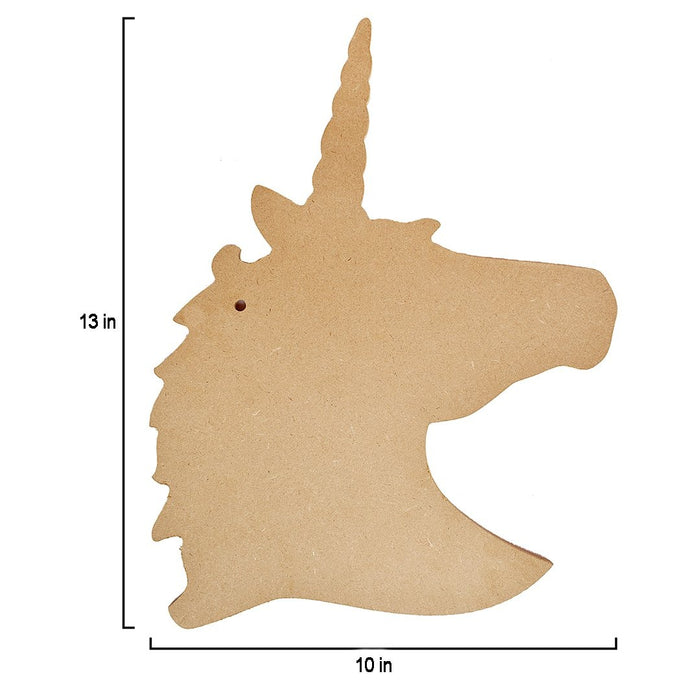 MDF Base Unicorn Head 10"X13" 1/Pkg Unicorn Head