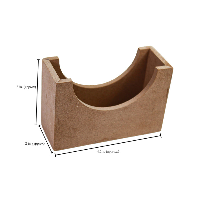 MDF 4" Square Wood Coaster Set with Stand