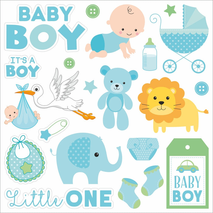 Little Miracle Cardstock Pack 6"X6" 24/Pkg Baby Boy