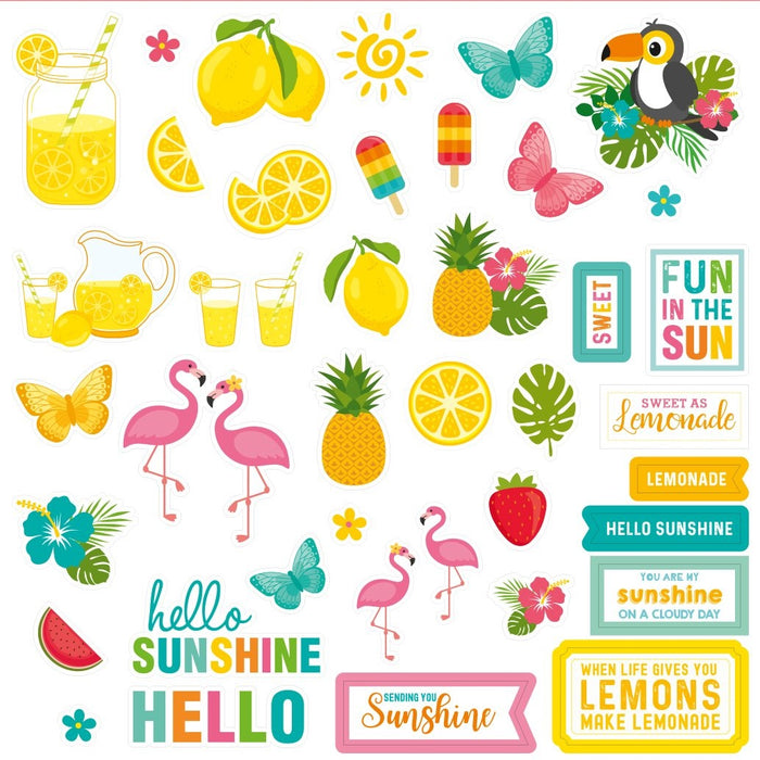 Ephemera Embellishment 82/Pkg Sunshine & Lemonade