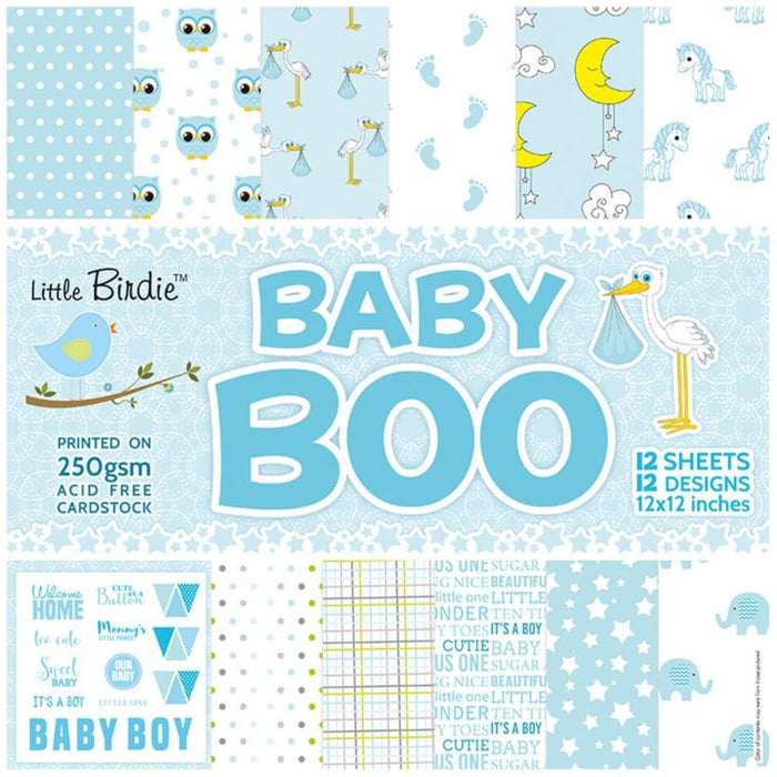 12" x 12" Printed Paper Pads from Little Birdie
