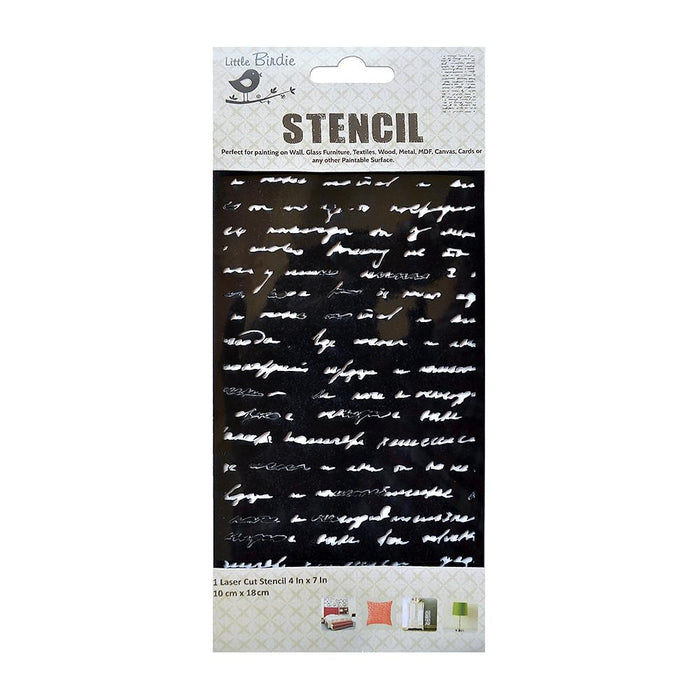 Stencil 4"x7" 1/Pkg Script Design