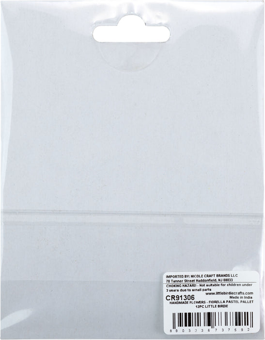 Fiorella Paper Flowers 12/Pkg Pastel Pallet