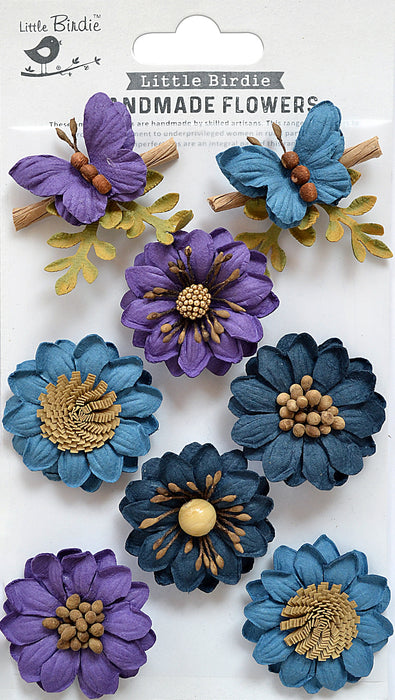 Arcadia Paper Flowers 8/Pkg Purple Passion