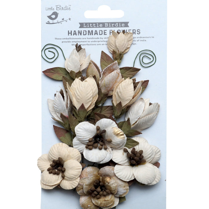 Denny Paper Flowers 13/Pkg Ivory Pearl