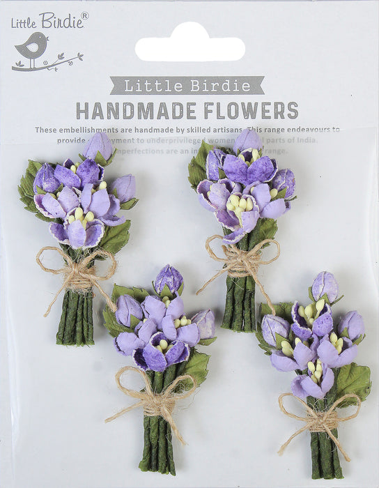 Jubilee Paper Flowers 4/Pkg Lavender Whisper