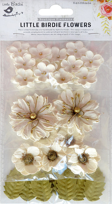 Renae Paper Flower 27/Pkg Moon Light