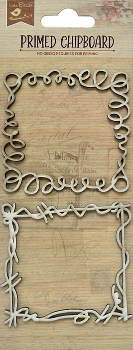 Laser Cut Primed Chipboard 1/Pkg Doodle Frame