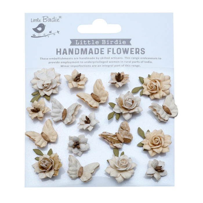 Cloria Paper Flowers 18/Pkg Ivory Pearl