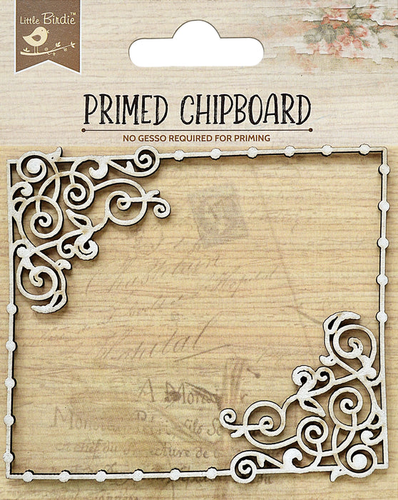 Laser Cut Primed Chipboard 1/Pkg Filigree Swirls