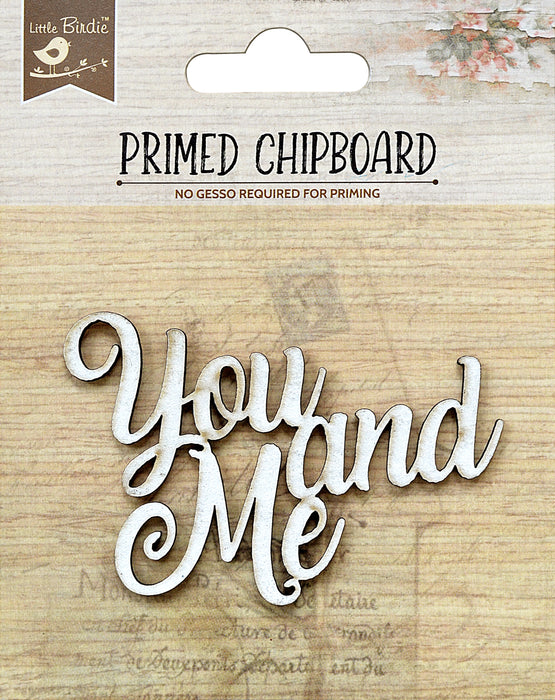 Laser Cut Primed Chipboard 1/Pkg You & Me