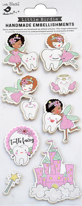3D Embellishment 21/Pkg Little Hands Tiny Feet