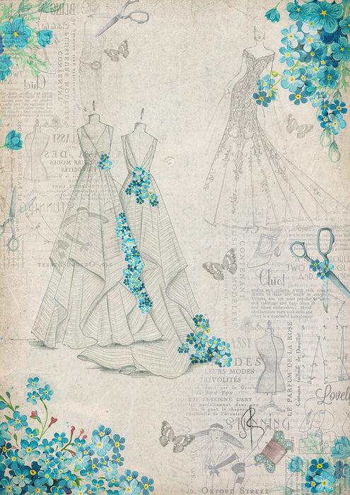 Decoupage Filament Paper A4 2/Pkg Style Diva