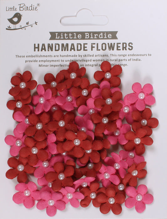 Little Birdie Janice Paper Flowers 50/Pkg-Poppies And Roses
