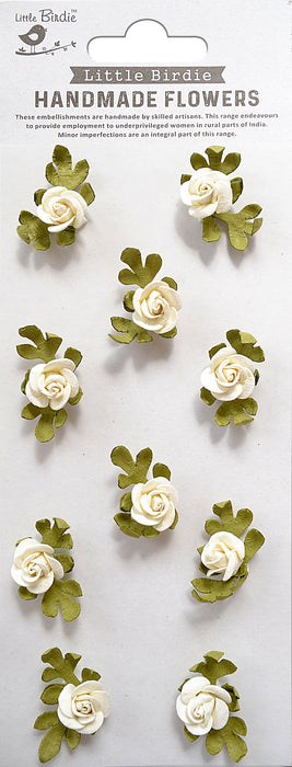 Petite Rose Paper Flowers 10/Pkg Poppies And Roses