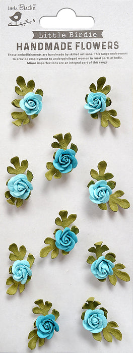 Petite Rose Paper Flowers 10/Pkg Songs Of The Sea