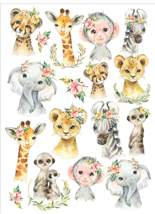 Deco Transfer Sheet A4 1 Sheet Animal Adore