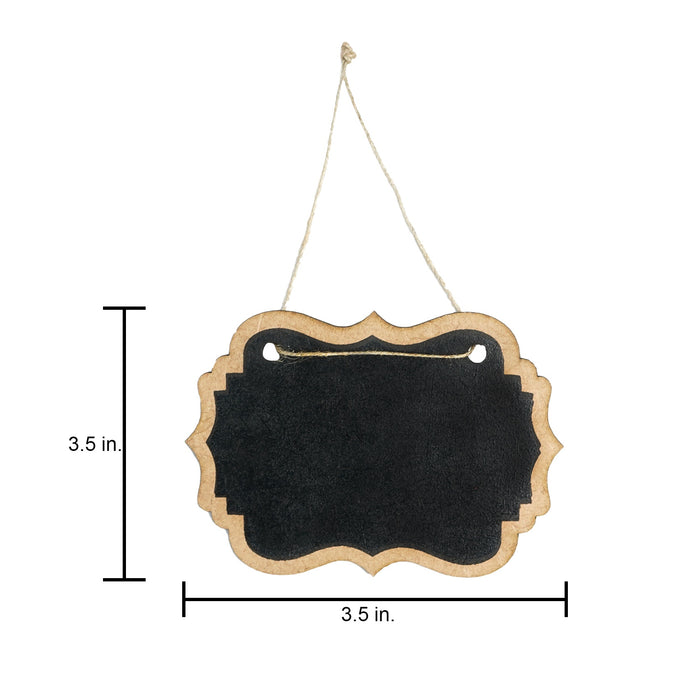 Hanging Mini Chalkboard Sign 2/Pkg Ornate Braces