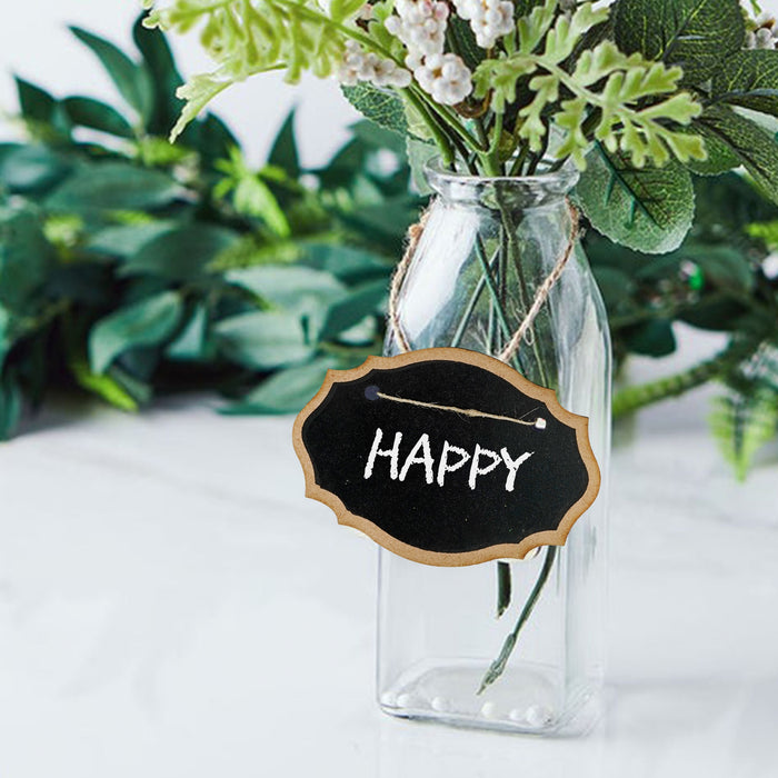 Hanging Mini Chalkboard Sign 2/Pkg Oval