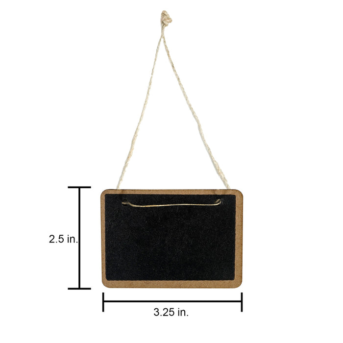 Hanging Mini Chalkboard Sign 2/Pkg Rectangle Curve Edge