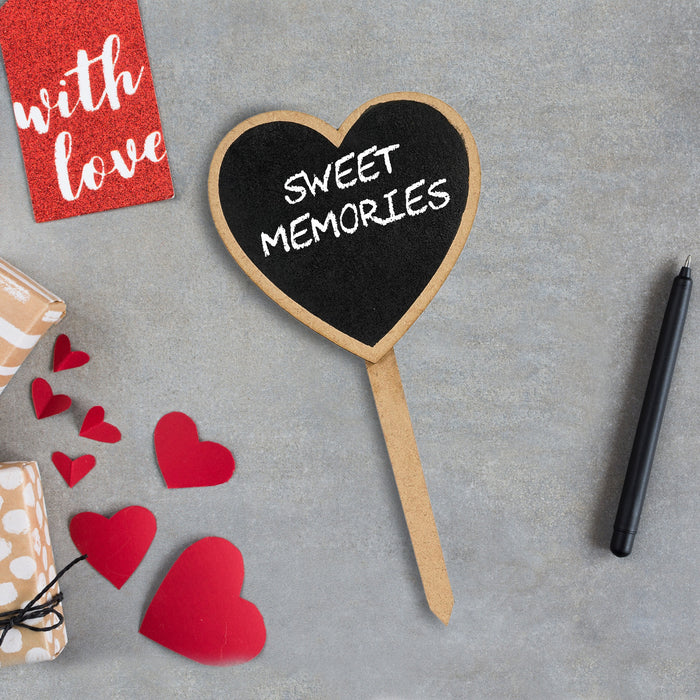 Little Birdie Mini Chalkboard Tabletop Sign 2/Pkg-Heart