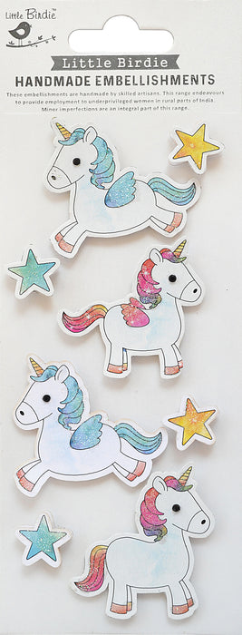 Sticker Embellishment 8/Pkg Unicorn