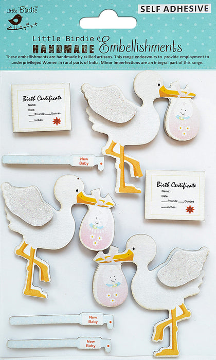 3D Embellishment 8/Pkg Hello Baby