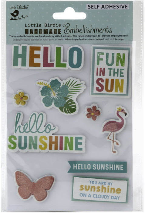 3D Embellishment 10/Pkg Fun In The Sun