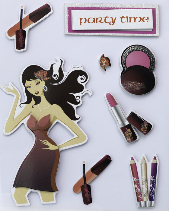 3D Embellishment 11/Pkg Cocktail Party