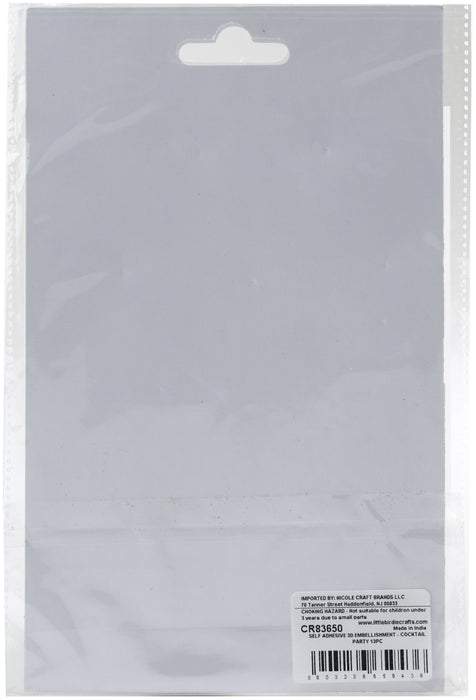 3D Embellishment 11/Pkg Colorful Carnival