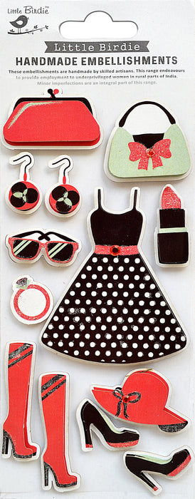 3D Embellishments 13/Pkg Party Dress Up