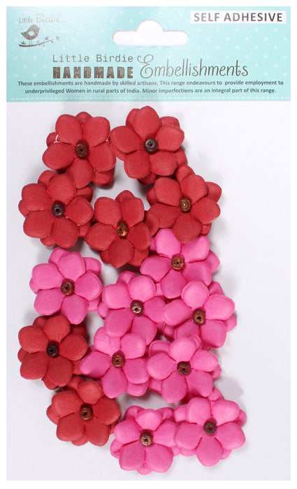Estela Paper Flowers 15/Pkg Poppies And Roses