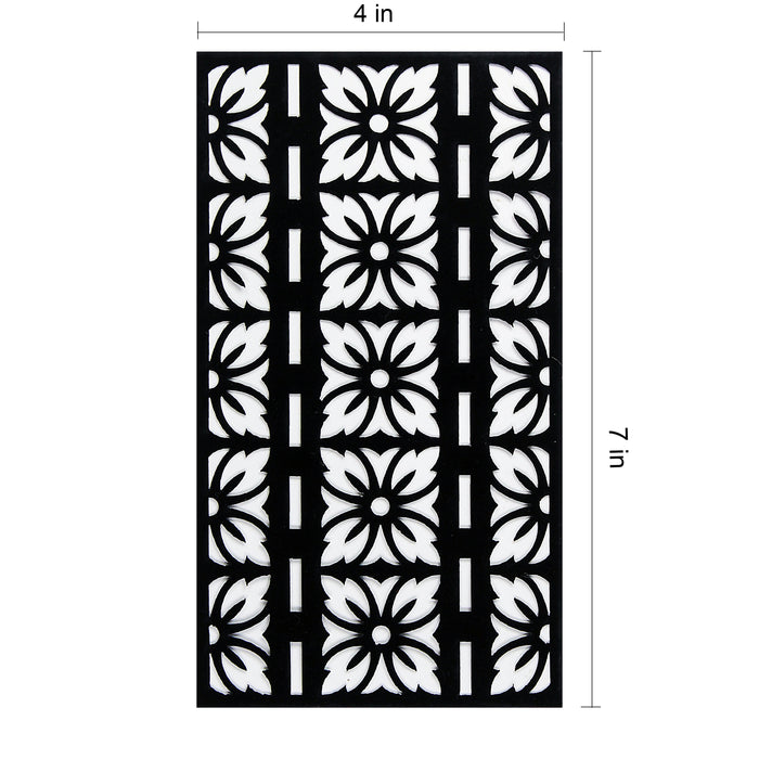 Pack of 3 - Reusable Stencil 4"X7"-Floral Pattern