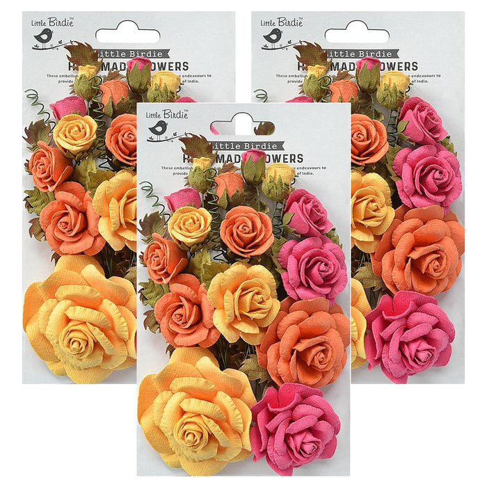 Pack of 3 - Rosalind Paper Flowers 21/Pkg-Boho Vibes