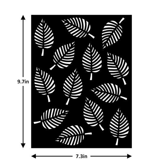 Pack of 3 - Reusable Stencil 7.3"X9.7"-Leaf Melody