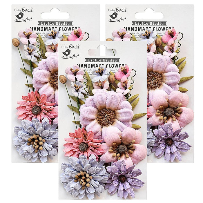 Pack of 3 - Heleen Paper Flowers 12/Pkg-Fairy Sparkle