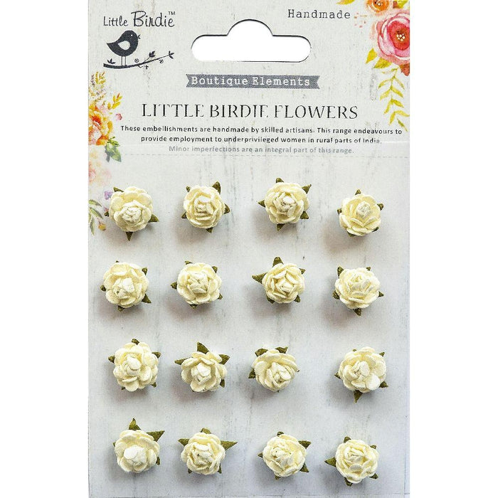 Beaded Micro Roses 16/Pkg Moon Lights