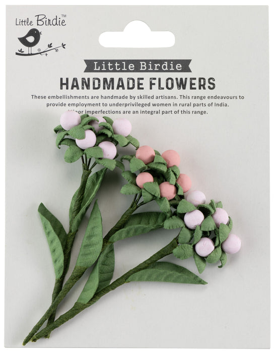 Handmade Paper Berry Branch Picks from Little Birdie